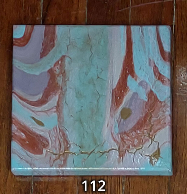 An 8x8 paint pour piece